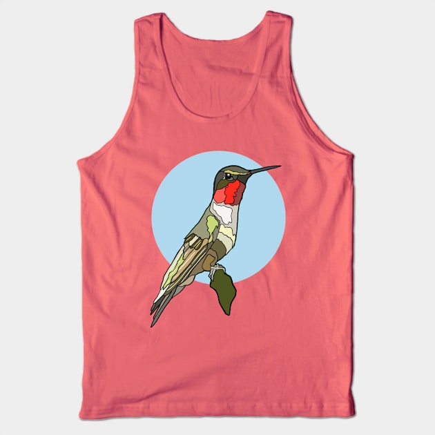 Ruby Throated Hummingbird Tank Top by New World Aster 